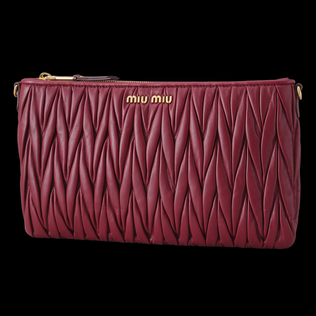 MIU MIU(USED)미우미우 5BF354 마틀라세 퀼칭 체인 클러치백